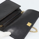 CHANEL Matelasse Chain Shoulder Bag Lamb Skin Black CC Auth 62395-19