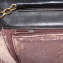 CHANEL Matelasse Chain Shoulder Bag Lamb Skin Black CC Auth 62395-9
