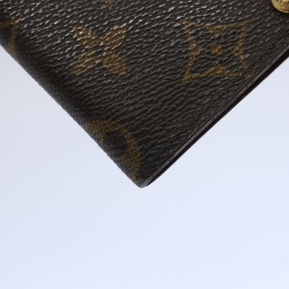 LOUIS VUITTON Monogram Porte Cartes Credit Pression Card Case M60937 Auth 62413