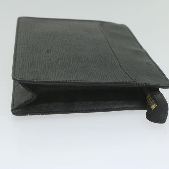 LOUIS VUITTON Epi Pochette Homme Clutch Bag Black M52522 LV Auth 62494