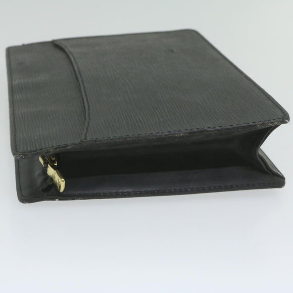 LOUIS VUITTON Epi Pochette Homme Clutch Bag Black M52522 LV Auth 62494
