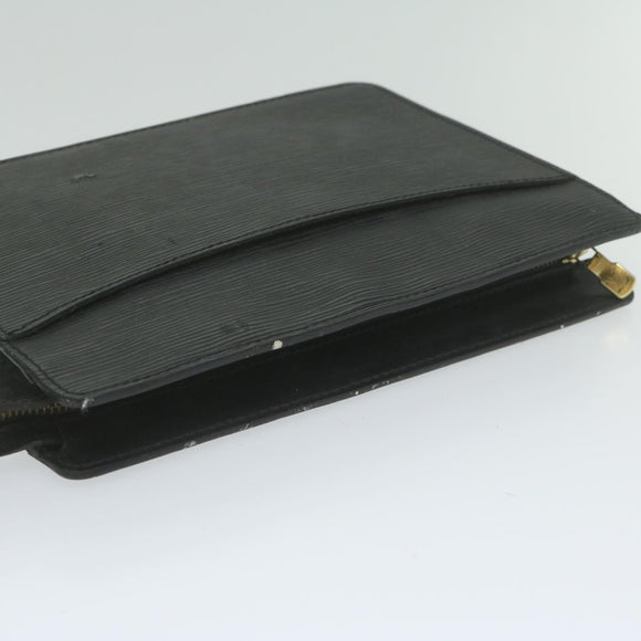 LOUIS VUITTON Epi Pochette Homme Clutch Bag Black M52522 LV Auth 62494