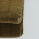 CHANEL Ketten-Schultertasche Canvas Braun CC Auth 62565A-14