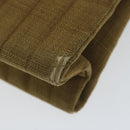 CHANEL Chain Shoulder Bag Canvas Brown CC Auth 62565A-16