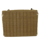 CHANEL Chain Shoulder Bag Canvas Brown CC Auth 62565A-2