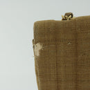 CHANEL Chain Shoulder Bag Canvas Brown CC Auth 62565A-3