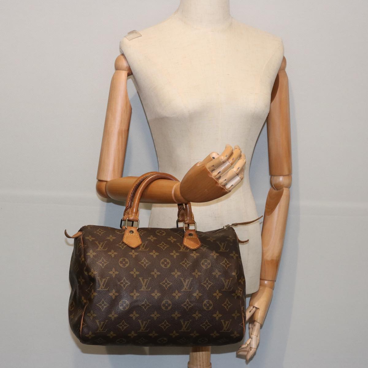 LOUIS VUITTON Monogram Speedy 30 Hand Bag M41526 LV Auth 62602