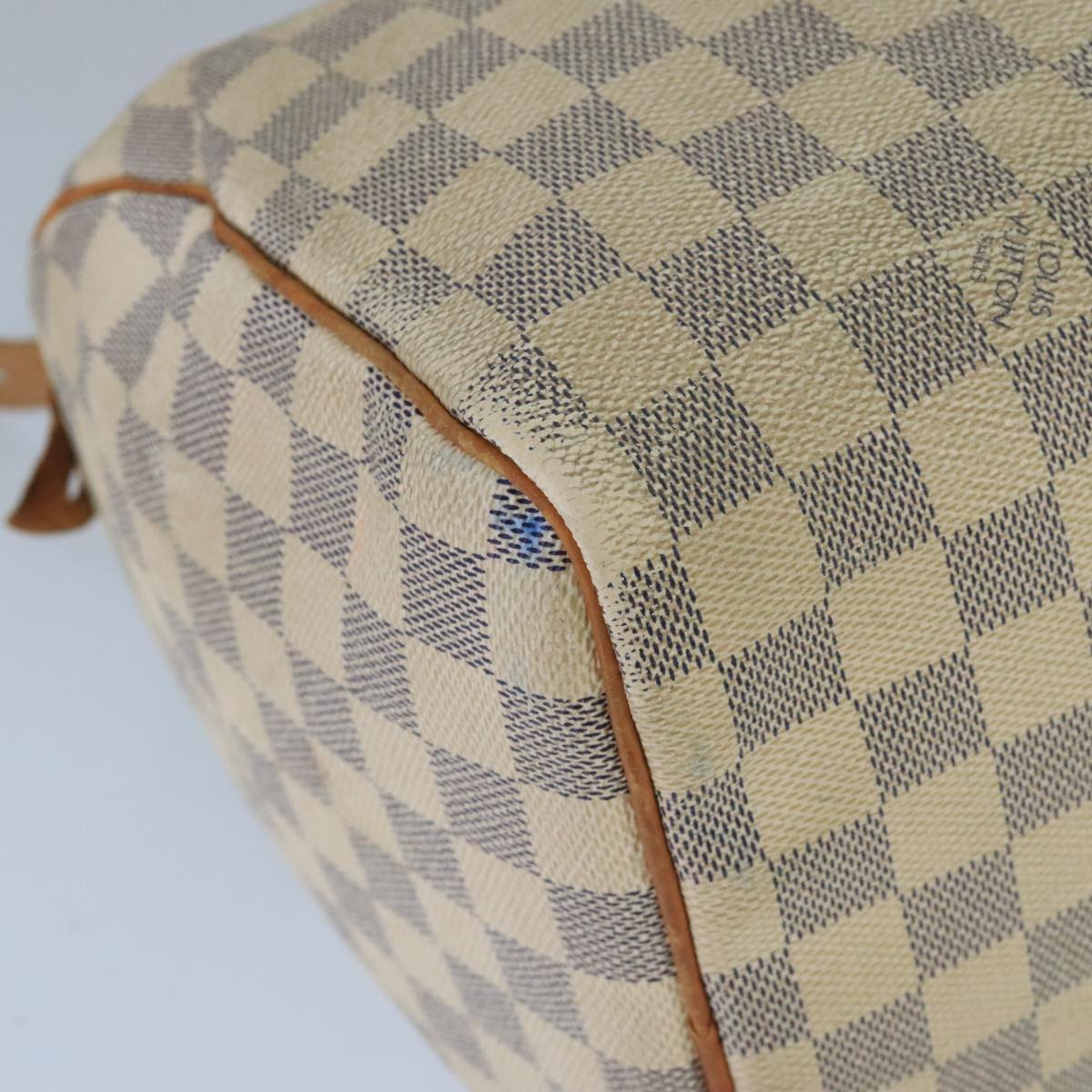 LOUIS VUITTON Damier Azur Speedy 30 Hand Bag N41533 LV Auth 62604