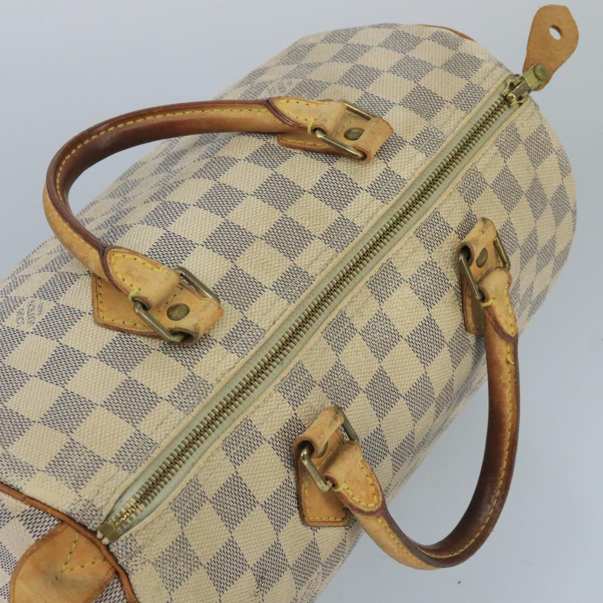 LOUIS VUITTON Damier Azur Speedy 30 Hand Bag N41533 LV Auth 62604