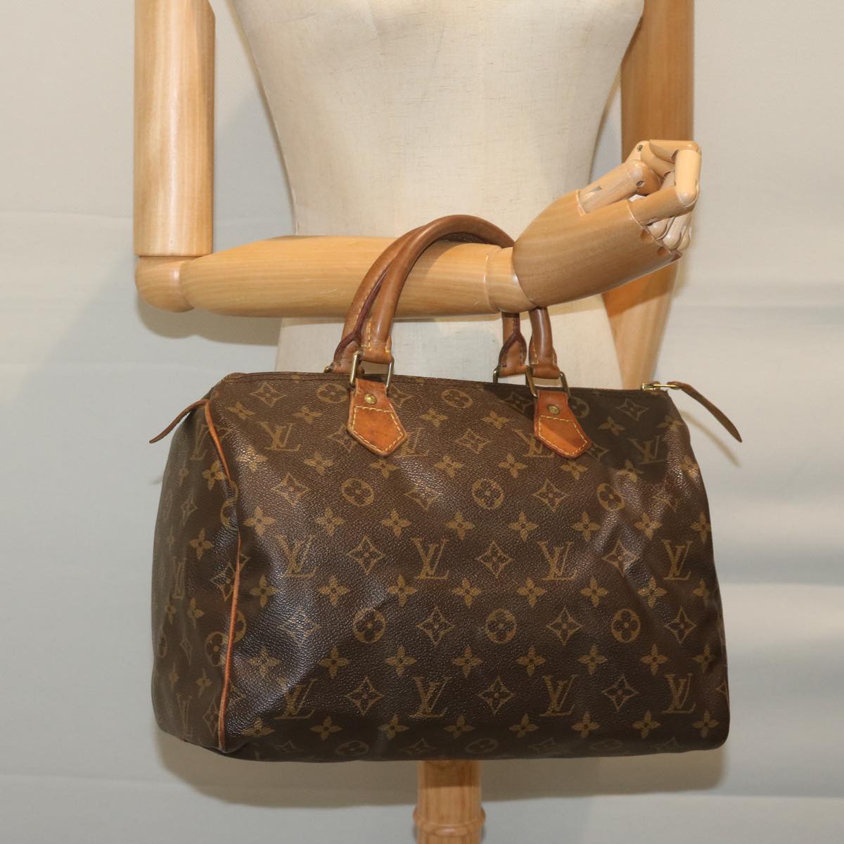 LOUIS VUITTON Monogram Speedy 30 Hand Bag M41526 LV Auth 62605