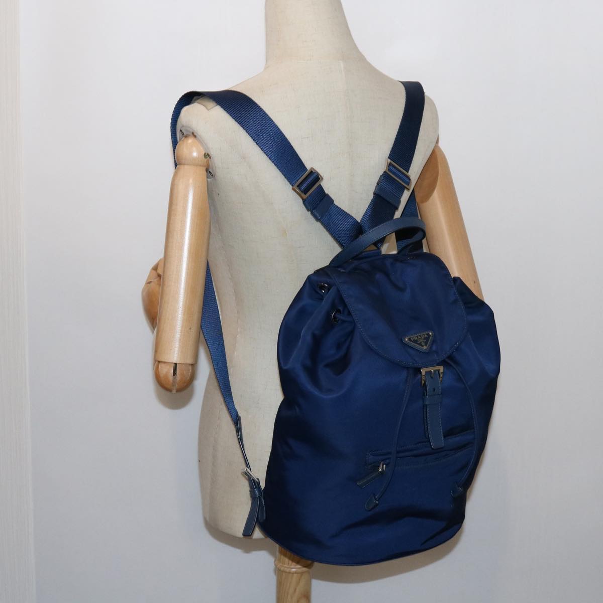 PRADA Backpack Nylon Blue Auth 62616