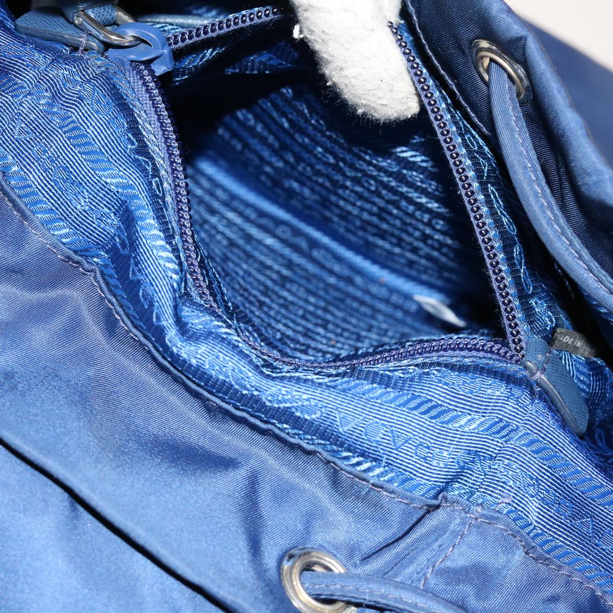 PRADA Backpack Nylon Blue Auth 62616