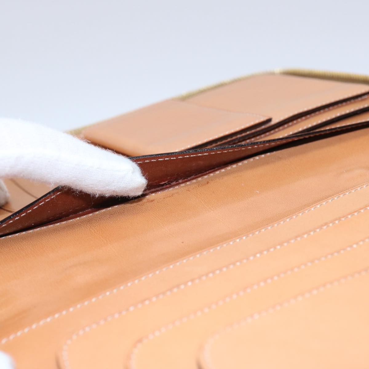 CELINE Macadam Canvas Travel Case PVC Leather Brown Auth 62670