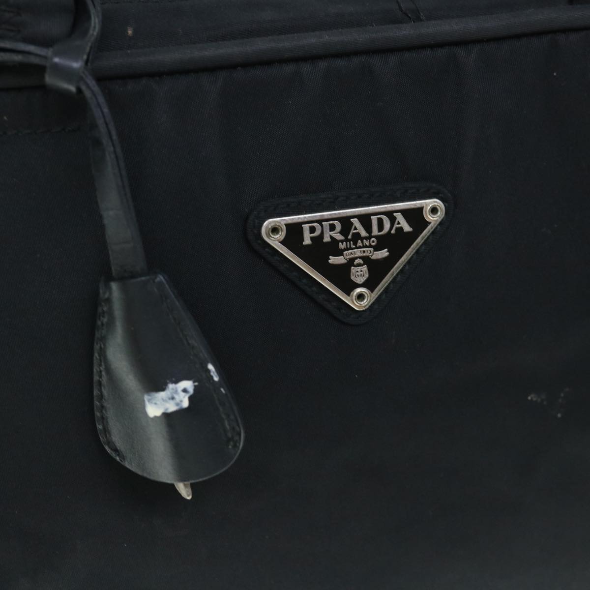 PRADA Hand Bag Nylon Black Auth 62672