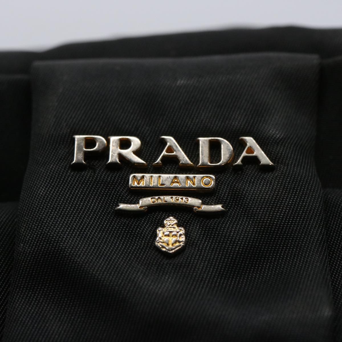PRADA Hand Bag Nylon Black Auth 62744