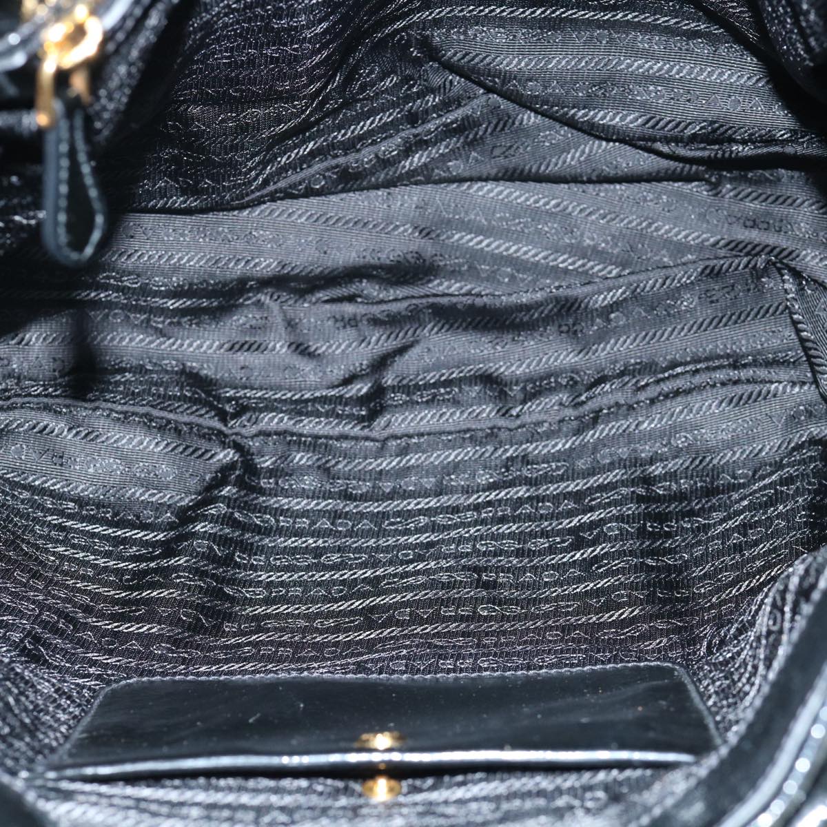 PRADA Shoulder Bag Nylon Black Auth 62815
