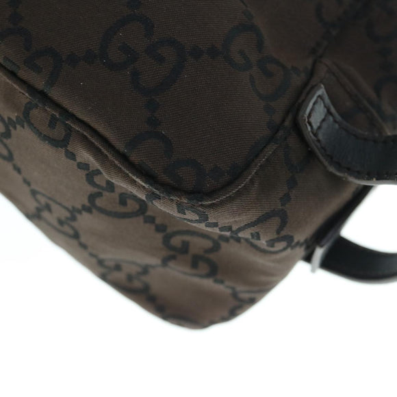 GUCCI GG Canvas Clutch Bag Dark Brown 112253 Auth 62829