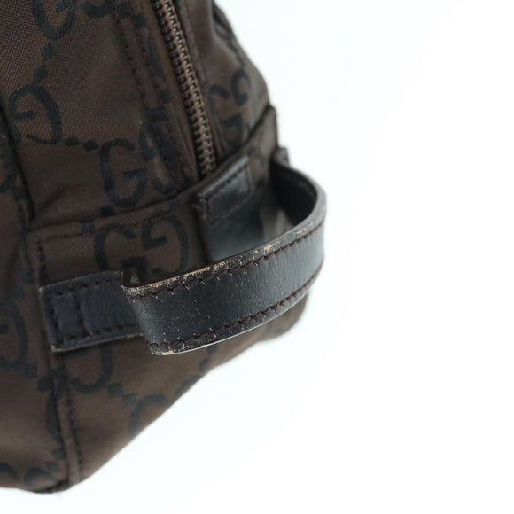 GUCCI GG Canvas Clutch Bag Dark Brown 112253 Auth 62829