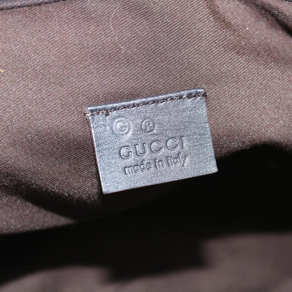 GUCCI GG Canvas Clutch Bag Dark Brown 112253 Auth 62829