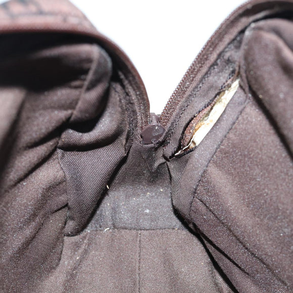 GUCCI GG Canvas Clutch Bag Dark Brown 112253 Auth 62829