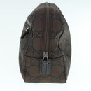 GUCCI GG Canvas Clutch Bag Dark Brown 112253 Auth 62829-3