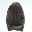 GUCCI GG Canvas Clutch Bag Dark Brown 112253 Auth 62829-4