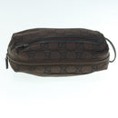 GUCCI GG Canvas Clutch Bag Dark Brown 112253 Auth 62829-5