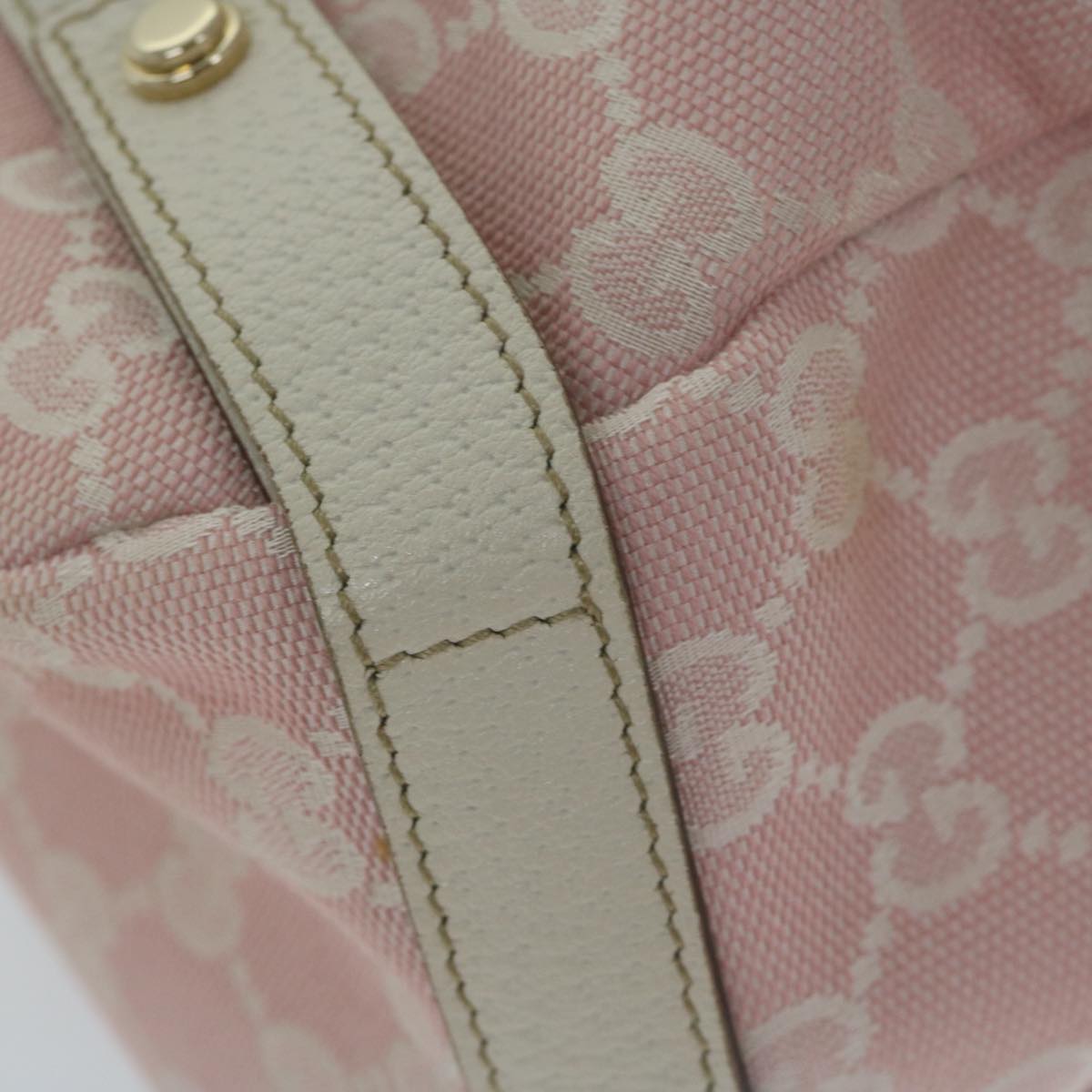 GUCCI GG Canvas Shoulder Bag Pink 130736 Auth 62839