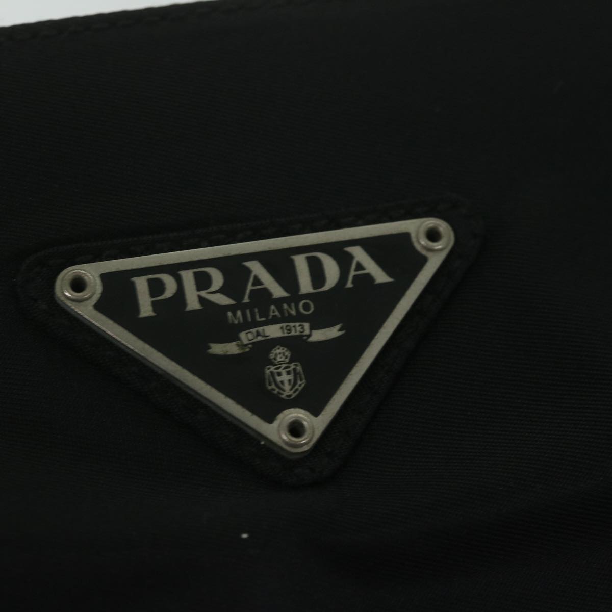 PRADA Hand Bag Nylon Black Auth 62846