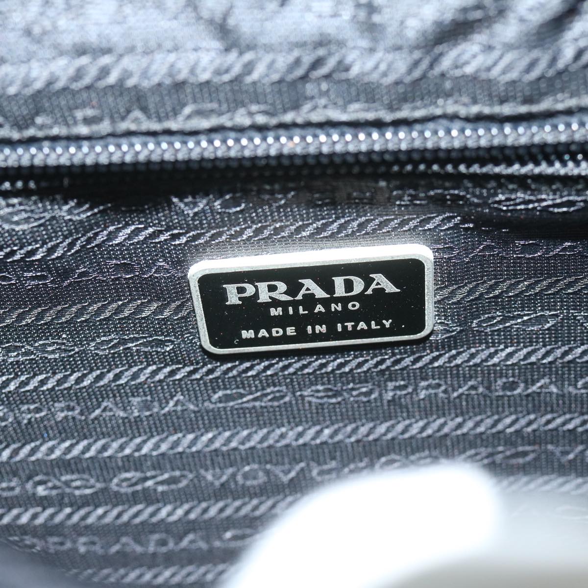 PRADA Hand Bag Nylon Black Auth 62846