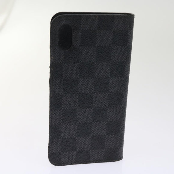 LOUIS VUITTON Monogram Damier Graphite iPhone Hülle 8Set Rot LV Auth 62862