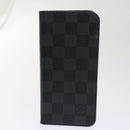 LOUIS VUITTON Monogram Damier Graphite iPhone Hülle 8Set Rot LV Auth 62862-18