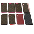 LOUIS VUITTON Monogram Damier Graphite iPhone Hülle 8Set Rot LV Auth 62862-1