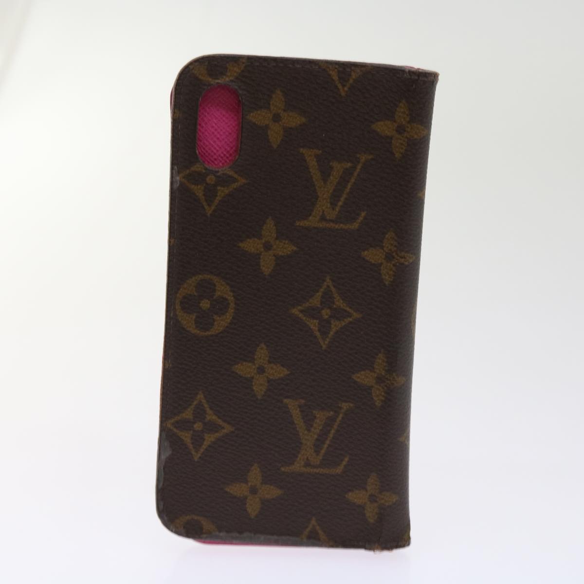 LOUIS VUITTON Monogram Damier Graphite iPhone Case 8Set Red LV Auth 62862