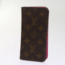 LOUIS VUITTON Monogram Damier Graphite iPhone Hülle 8Set Rot LV Auth 62862-22