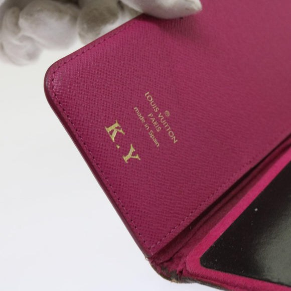 LOUIS VUITTON Monogram Damier Graphite iPhone Hülle 8Set Rot LV Auth 62862