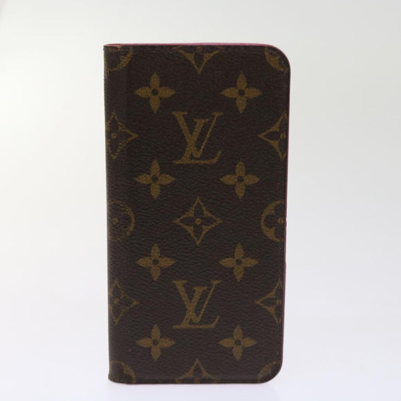 LOUIS VUITTON Monogram Damier Graphite iPhone Hülle 8Set Rot LV Auth 62862