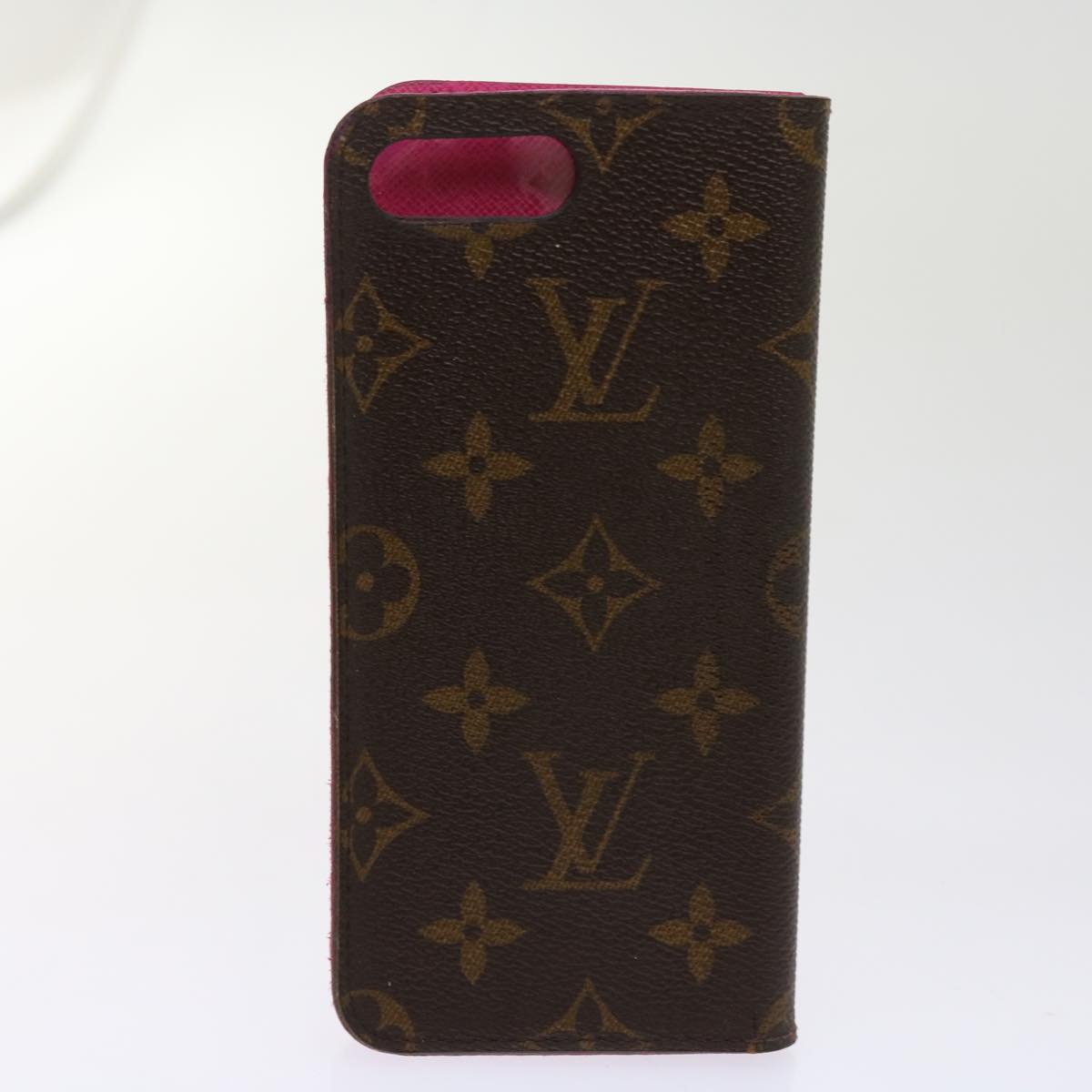 LOUIS VUITTON Monogram Damier Graphite iPhone Case 8Set Red LV Auth 62862