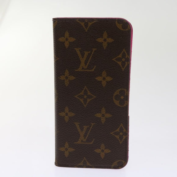 LOUIS VUITTON Monogram Damier Graphite iPhone Hülle 8Set Rot LV Auth 62862