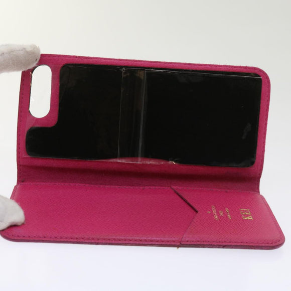 LOUIS VUITTON Monogram Damier Graphite iPhone Hülle 8Set Rot LV Auth 62862