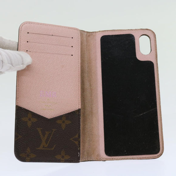 LOUIS VUITTON Monogram Damier Graphite iPhone Hülle 8Set Rot LV Auth 62862