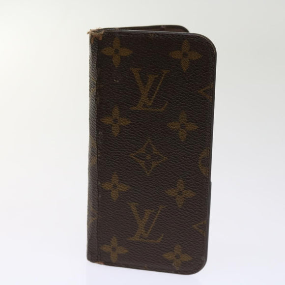 LOUIS VUITTON Monogram Damier Graphite iPhone Hülle 8Set Rot LV Auth 62862
