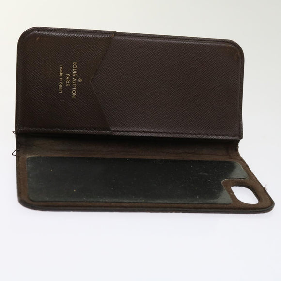 LOUIS VUITTON Monogram Damier Graphite iPhone Hülle 8Set Rot LV Auth 62862