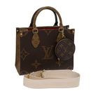 LOUIS VUITTON Monogram Reverse On The Go PM Hand Bag M46373 LV Auth 62894SM-1