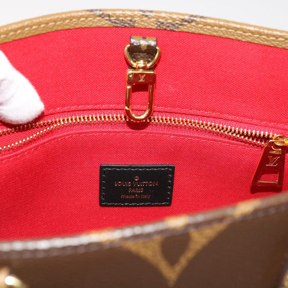 LOUIS VUITTON Monogram Reverse On The Go PM Hand Bag M46373 LV Auth 62894SM