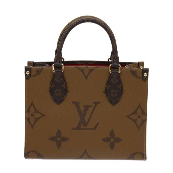 LOUIS VUITTON Monogram Reverse On The Go PM Hand Bag M46373 LV Auth 62894SM