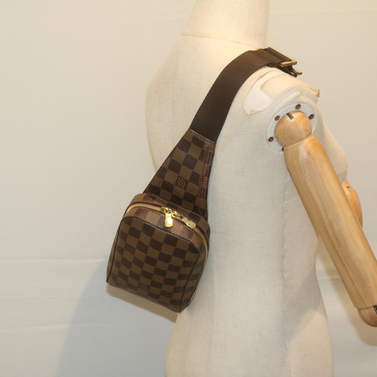 LOUIS VUITTON Damier Ebene Geronimos Shoulder Bag N51994 LV Auth 62900A