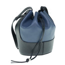 LOEWE Balloon Shoulder Bag Leather Black Navy Auth 62905A-1