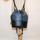 LOEWE Balloon Shoulder Bag Leather Black Navy Auth 62905A-23