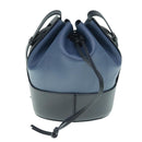 LOEWE Balloon Shoulder Bag Leather Black Navy Auth 62905A-2
